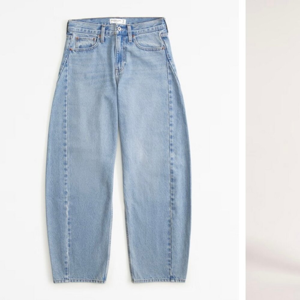 NWT Abercrombie Women's Mid Rise Barrel Jean size 26 regular